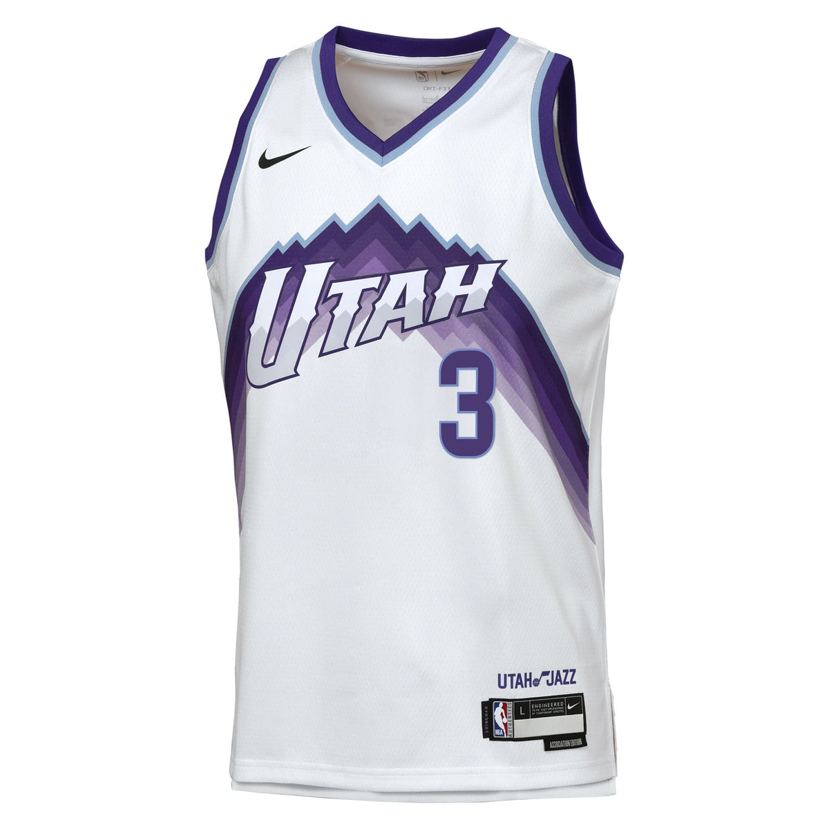 Utah Jazz Nike Replica Association Edition Swingman Jersey - Custom - Keyonte George - Youth